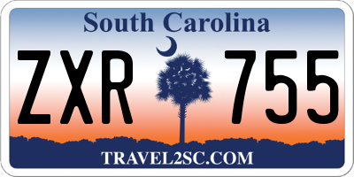 SC license plate ZXR755