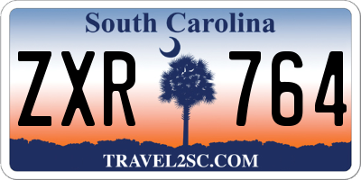 SC license plate ZXR764
