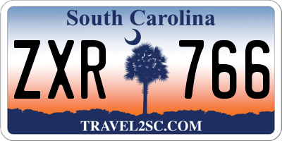 SC license plate ZXR766