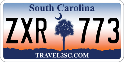 SC license plate ZXR773
