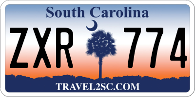 SC license plate ZXR774
