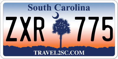 SC license plate ZXR775