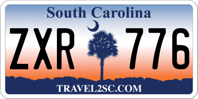 SC license plate ZXR776