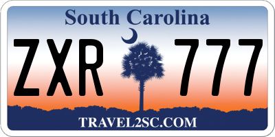 SC license plate ZXR777