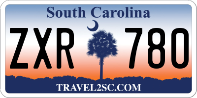 SC license plate ZXR780