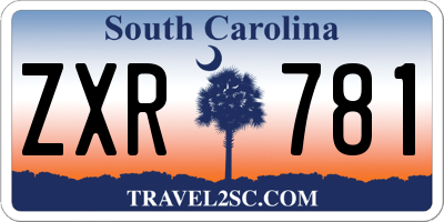 SC license plate ZXR781