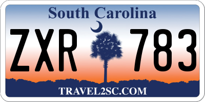 SC license plate ZXR783