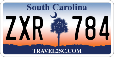 SC license plate ZXR784
