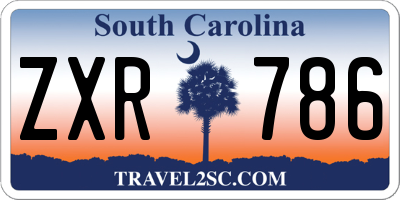 SC license plate ZXR786