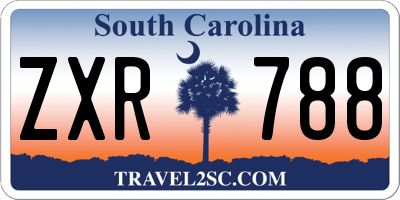 SC license plate ZXR788