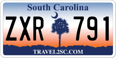 SC license plate ZXR791