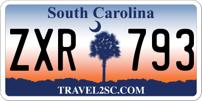 SC license plate ZXR793