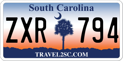 SC license plate ZXR794