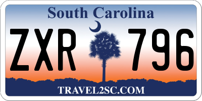 SC license plate ZXR796