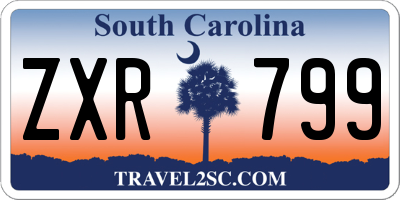 SC license plate ZXR799