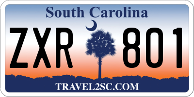 SC license plate ZXR801