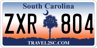 SC license plate ZXR804
