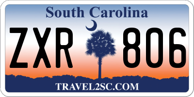 SC license plate ZXR806