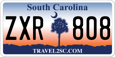 SC license plate ZXR808