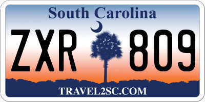SC license plate ZXR809