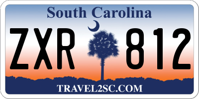 SC license plate ZXR812