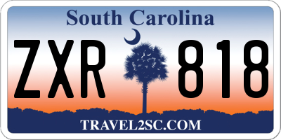 SC license plate ZXR818