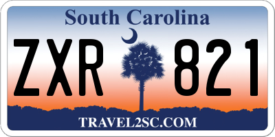 SC license plate ZXR821