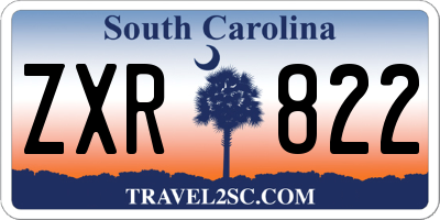 SC license plate ZXR822