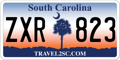 SC license plate ZXR823