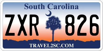 SC license plate ZXR826