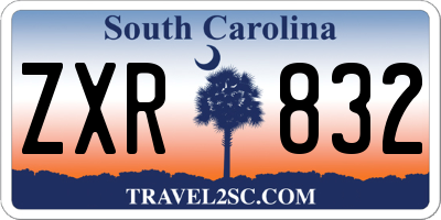 SC license plate ZXR832