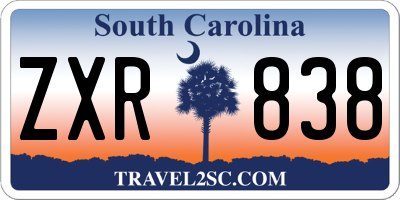 SC license plate ZXR838