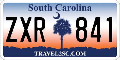 SC license plate ZXR841