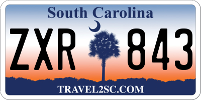 SC license plate ZXR843