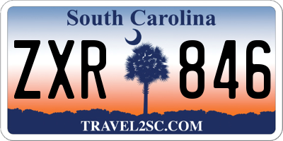 SC license plate ZXR846