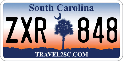 SC license plate ZXR848