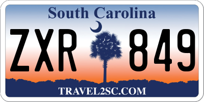 SC license plate ZXR849