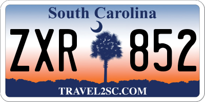 SC license plate ZXR852
