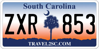 SC license plate ZXR853
