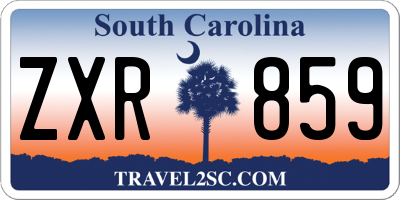 SC license plate ZXR859