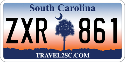 SC license plate ZXR861