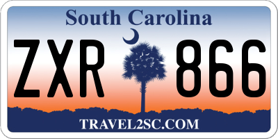 SC license plate ZXR866