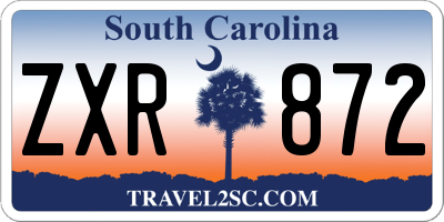 SC license plate ZXR872