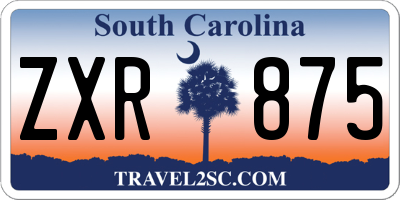 SC license plate ZXR875