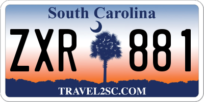 SC license plate ZXR881