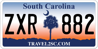 SC license plate ZXR882