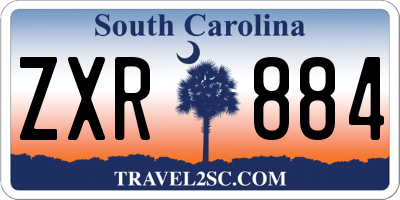 SC license plate ZXR884