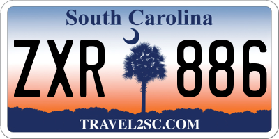 SC license plate ZXR886