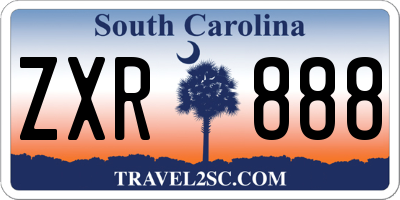 SC license plate ZXR888