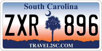 SC license plate ZXR896
